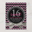 Search for chevron sweet 16 invitations Zigzag