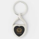 Search for twisted heart keychains Monogrammed