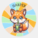 Search for kawaii fox stickers Bubble tea