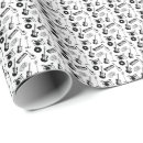 Search for rock band wrapping paper Black and white