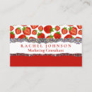Recherche de cerises rouges cartes visite Rose