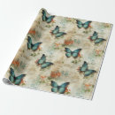 Search for vintage butterfly wrapping paper Nature