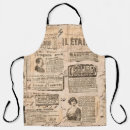 Search for vintage newspaper aprons French
