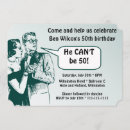 Search for cute 50th birthday invitations Retro