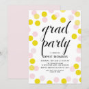 Search for polka dots graduation invitations Girly