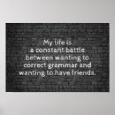 Recherche de grammaire posters Typographie