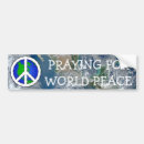 Search for peace on earth bumper stickers World