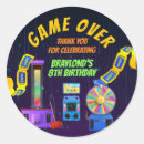 Search for arcade game stickers Gaming party