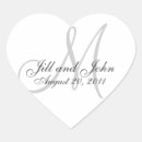 Search for monogram date wedding stickers Groom