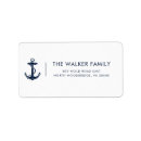 Search for nautical anchor return address labels New home