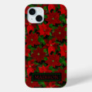 Recherche de poinsettia de noël iphone coques Pointe