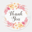 Search for wreath of flowers thank you stickers Feminine