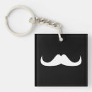 Search for cool moustache keychains White