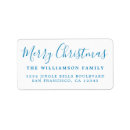 Search for blue and white return address labels Simple