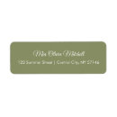 Search for moss return address labels Modern