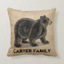 Search for black bear pillows Burlap