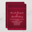 Search for filigree wedding invitations Red