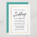 Search for teal black gold wedding invitations Chic