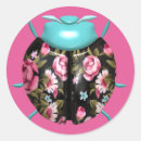 Search for cute pink ladybug stickers Black