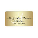 Search for gold return address labels weddings Monogrammed