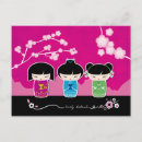 Recherche de poupée japonaise kokeshi cartes postales Sakura