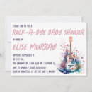 Recherche de rock a bye baby shower invitations Guitare