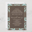 Recherche de brune de damassé mariage invitations Marié