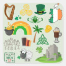 Recherche de symboles irlandais autocollants Shamrock