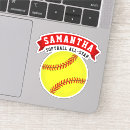 Search for girls softball stickers Athlete