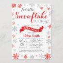 Search for red snowflake invitations Baby its cold outside