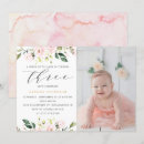 Search for girls 3rd birthday invitations Floral