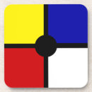Recherche de mondrian dessous de verres Jaune