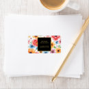 Search for black gold floral return address labels Elegant