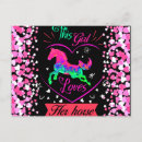 Recherche de coeur de cheval cartes postales Pour enfants