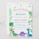 Search for dinosaur 1st birthday invitations Typography