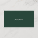 Search for emerald green business cards Simple
