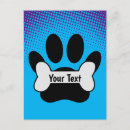 Recherche de pattes chien cartes postales Empreintes de pattes