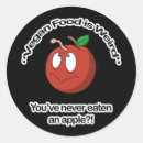 Search for apple worm stickers Red