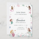 Recherche de little mermaid birthday invitations Anniversaire