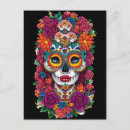 Recherche de crâne coloré cartes postales Mexicain