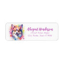 Search for papillon return address labels Puppy