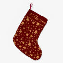 Search for gold and burgundy christmas stockings Red