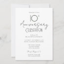 Search for 10th wedding anniversary invitations Black and white