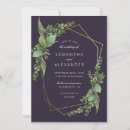 Search for gold geometric wedding invitations Greenery