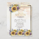 Search for sunflower sweet 16 invitations Watercolor