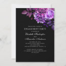 Search for purple flowers engagement party invitations Botanical