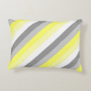 Search for yellow and white striped pillows Grey