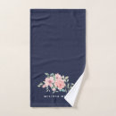 Search for blush and navy bath towels Watercolor
