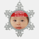 Search for pewter snowflake ornaments Babys first christmas
