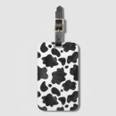 Search for cow luggage tags Black and white